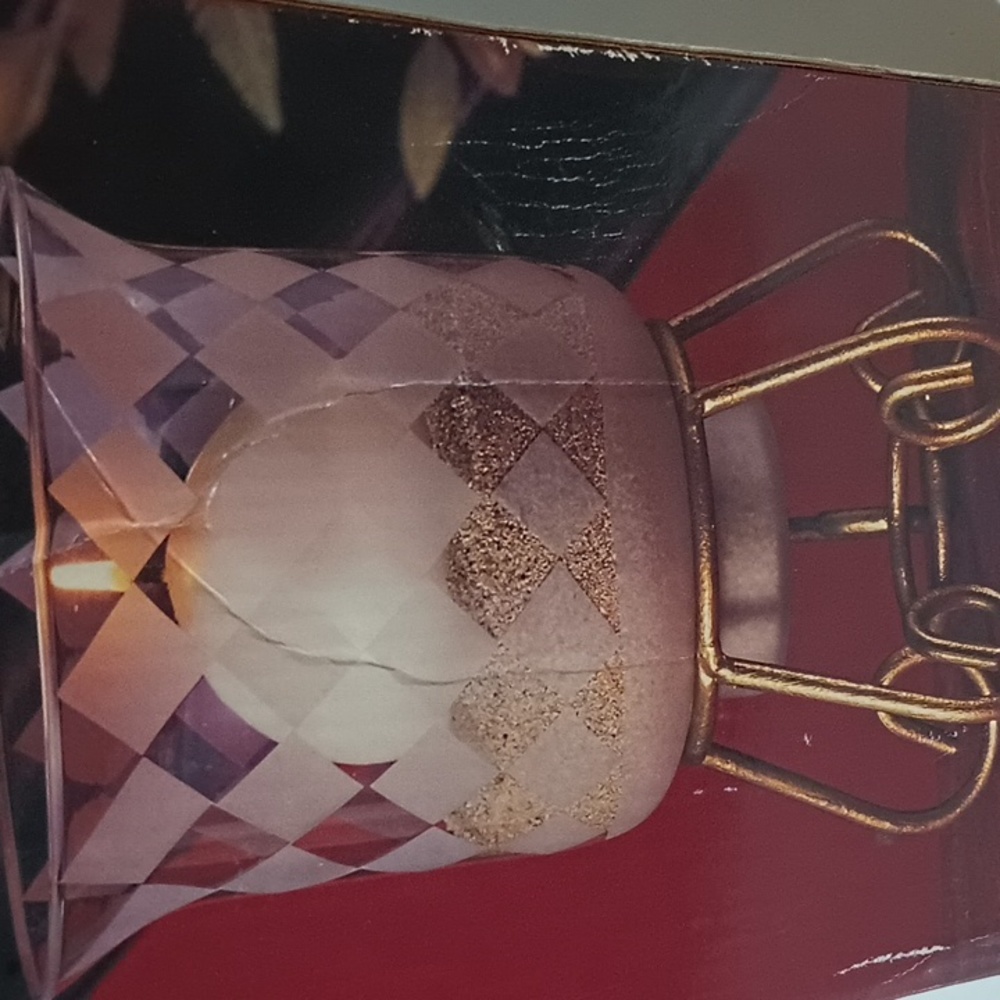 Interior accents checkered  candle holder two pieces - Picture 4 of 4